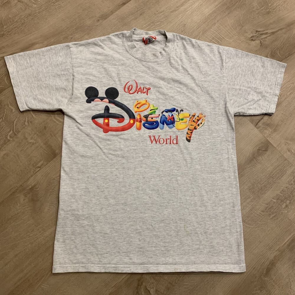 Vintage 90s Walt Disney World Disney Designs T-Shirt Men's Medium Gray USA Made